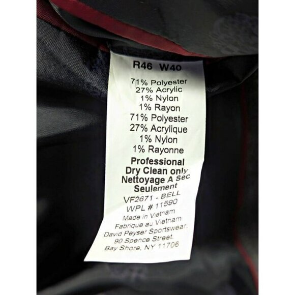 Vince Camuto Men's Bell 2-Piece Suit Light Gray Striped Size 46R/W40 (MSRP $150) - Picture 4 of 9